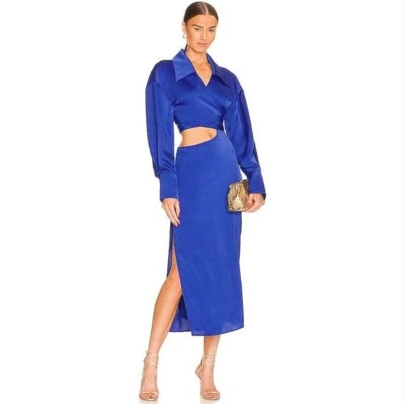 Ronny Kobo Collection Dresses & Skirts - Ronny Kobo Ranell Wrap Dress Size XS, Royal Blue, Midi
